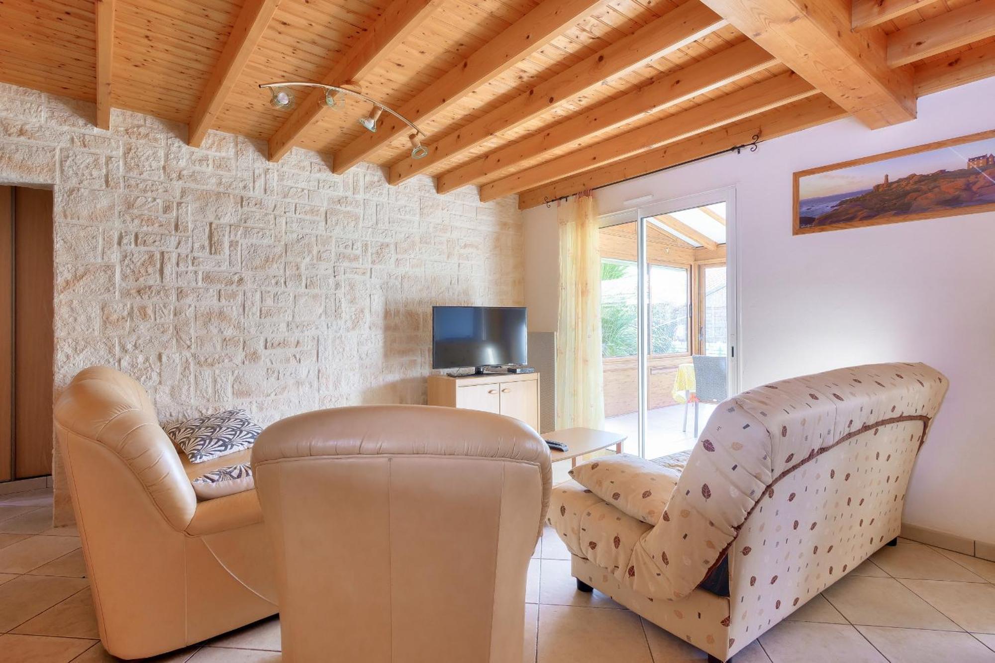 Maison Pour 8 - 5Min De La Plage - Jardin & Veranda Longeville-sur-Mer Exterior foto